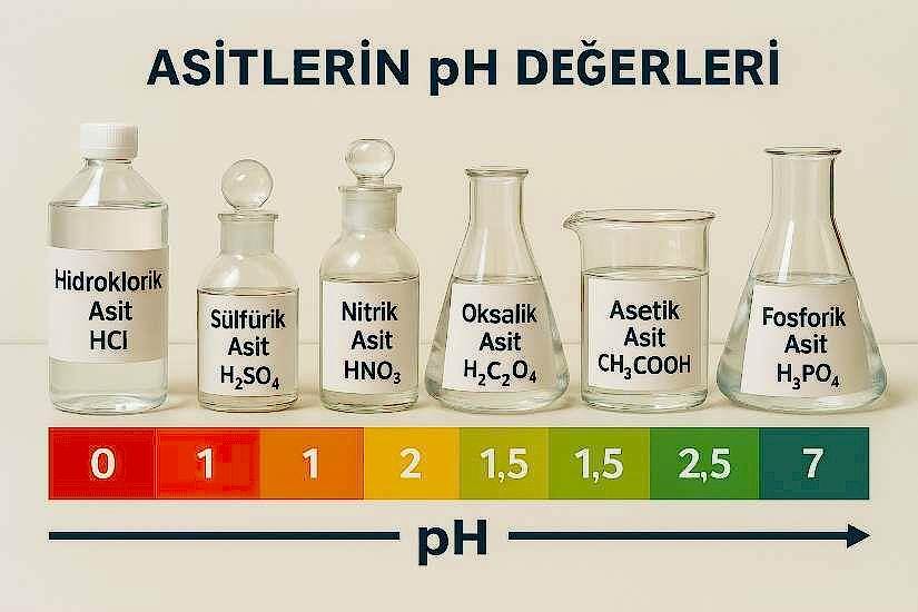 Asitlerin PH&nbsp;Değerleri